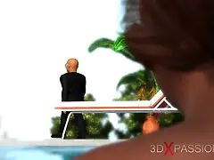 3d, アナル, デカチン, 中出し, バック, オージー, アウトドア, 叫ぶ