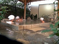 Young japanese wifey pounded by strangers in onsen spa