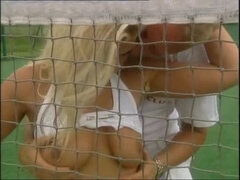 Vivian Schmitt gets her asshole rammed by her tennis coach outdoors