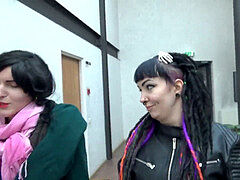 素人, 着衣女と全裸男, フェムドム, 自家製, 陵辱, オーガズム, 公共