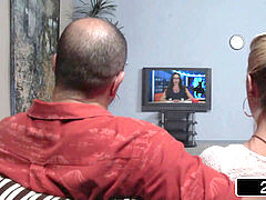 massive News On The boob Tube - hot MILF Ariella Ferrera Fucks On Camera