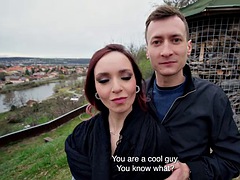 Grote mammen, Pijpbeurt, Man die toekijkt, Tsjechisch, Europees, Ondergoed, Gezichtspunt, Zuigen