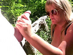 Amateur, Big cock, Blowjob, Cumshot, Huge, Milf, Outdoor, Public