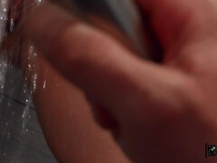 Latina Catalina Ossa has fun in the shower