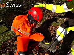 Fesselspiele, Spermaladung, Füsse, Schwul, Handjob, Im freien, Dürr, Hintern versohlen