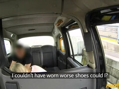 Beautiful blonde gives sexual reward for helpful cab driver
