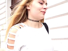 German Scout - Tall redhead teen picks up and fucks in college