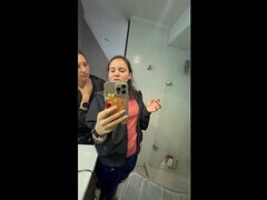 Stel, Dik, Vrouw, Vingeren, Zoenen, Lesbisch, Kut duiken, Tiener