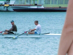 Enthousiasteling, Strand, Gezin, Nudist, Buiten, Openbaar, Tiener, Bekijker