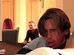 Betrug, Gehörnter ehemann, Behaart, Orgasmus, Muschi, Reiten, Schreiend, Nass