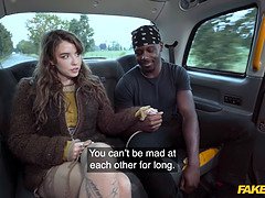 Mannie Coco & Eden Ivy forget about their perfect bodies and fuck in fake taxi threesome