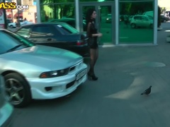 Anaal, Grote mammen, Bruinharig, Gotisch, Hakken, Ondergoed, Openbaar, Tatoeage