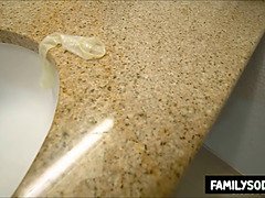 Blasen, Bruder, Braunhaarige, Kondom, Hd, Muschi, Dusche, Titten