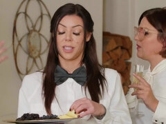 浴室, ブロンド, 茶髪の, レズビアン, なめる, オマンコ