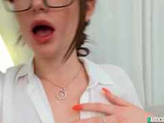 Leie, Braunhaarige, Dildo, Brille, Selbstgemacht, Pornostars, Solo, Jungendliche (18+)