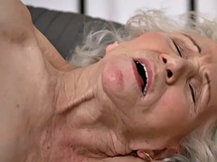 Hairycunt granny gets nailed by stud after pussy fucking