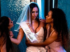 黒人, フェラチオ, 茶髪の, 黒人, 手コキする, 異人種間, なめる, ティーン