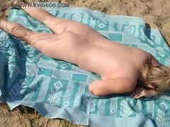 素人, ビーチ, デカチン, デカパイ, チン, 巨大, 公共, のぞき