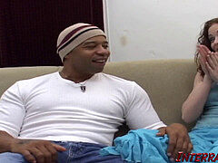 Grote lul, Zwart, Zwart, Roodharige vrouw