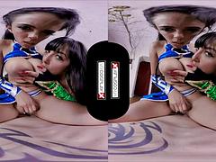 Dreidimensional, Grosser arsch, Grosse titten, Gruppe, Hardcore, Lesbisch, Pov, Flotter dreier