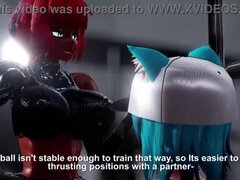 Anaal, Grote lul, Grote mammen, Sperma, Vrouw, Futanaria, Kokhalzen, Sportzaal