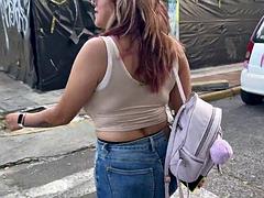 Massive Natural Tits Mexican MILF, Letzy Lizz, Takes a Trip to the Sex Shop