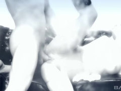 ブロンド, イく瞬間, 顔射, 下着, ピアス