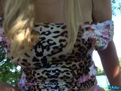 Blondine, Blasen, Britisch, Spermaladung, Im freien, Pov, Öffentlich, Realität