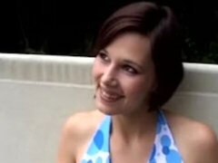 Leie, In den arsch, Arsch, Grosse titten, Braunhaarige, Spermaladung, Französisch, Realität