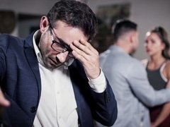 デカ尻, デカパイ, ブロンド, フェラチオ, チン, バック, ダブル開発, ハードコア