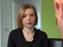 Blonde, Deepthroat, Dick, Handjob, Licking, Short hair, Teen