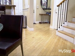 Stepdad pounds his daughter hard with his hard cock - so hot!