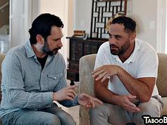 Stunning babes gets pounded in 4some