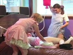 Chica, Rubia, Linda, Pañal, Erótico, Desnudo, Coño, Sexo fuerte