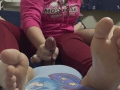 イく瞬間, 足, 足コキ, 手コキする