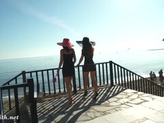 Bikini, Linda, Erótico, Despelote, Desnudo, Al aire libre, Público, Camara web