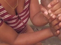 Big cock, Black, Blowjob, Cumshot, Ebony, Feet, Footjob, Teen
