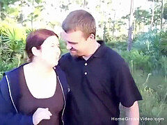 My wife, lake, chubby wife