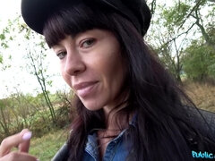 Mamada, Estilo perrito, Europeo, Jeans, Tetas naturales, Al aire libre, Pov, Tetas