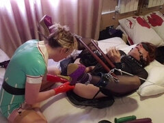Lisa Essex - Latex Nurse Pegging Her Bondage Sissy Slut. Essex Girl Lisa & Tgirl Lucy