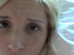 Hinter den kulissen, Blondine, Schwanz, Frau, Handjob, Orgasmus, Dürr, Eng