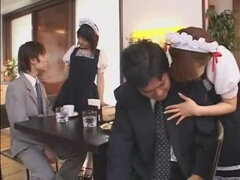 Sucer une bite, Groupe, Japonaise, Domestique, Pute