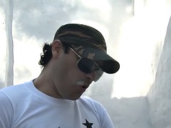 素人, アナル, お尻, 口内発射, 爸, ゲイ, ラティーナ, アウトドア