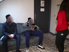 The brunette brought two African Americans home to try their chocolate lollipops