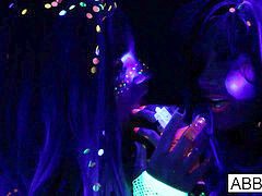 ebony Light Rainy Night with Abigal Mac & Ava Addams