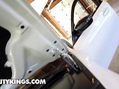 Hazel Moore wants to thank her bf's buddy alex for fixing her car with a blowjob