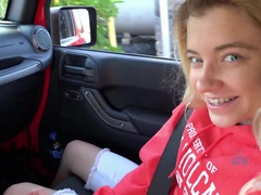 Amateur, Rubia, Novia, Pajear, Orgasmo, Al aire libre, Flaco, Mojado