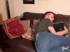 ぽっちゃり, ブロンド, フェラチオ, 巨乳な, デブ, ハードコア, 淫乱熟女, オッパイの