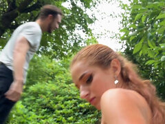 Big ass, Big cock, Big tits, Outdoor, Pov, Redhead, Rough, Shaved