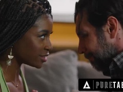 Verga grande, Garganta profunda, Ébano, Hd, Interracial, Tetas naturales, Montar, Esposa